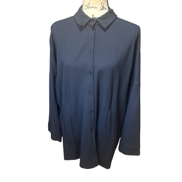 OSKA Black Viscose Button Down Shirt Dress Sz 0 - Picture 3 of 13